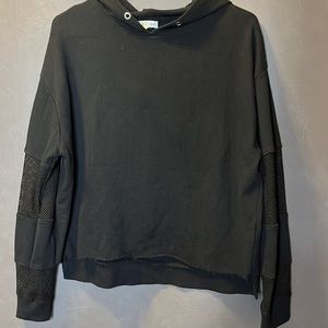 Fitz & Eddi black hoodie with mesh pieces in sleeve!